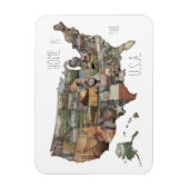 US State Collage Magneet (Verticaal)