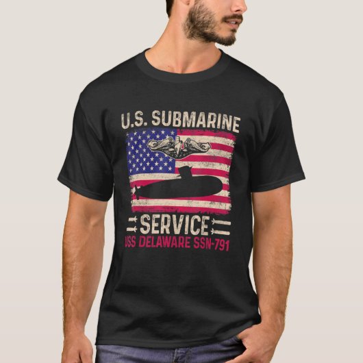 US Submarine Service Torpedo Pilot Helmsman T-shirt (Voorkant)