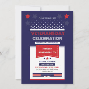 US Veterans Day Flyer Sjabloon Kaart
