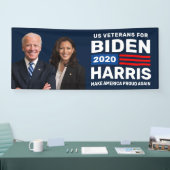 US Veterans ondersteunen Biden Harris 2020-banner Spandoek (Beurs)