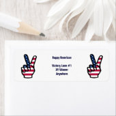 US Victory Sign. Etiket (Insitu)