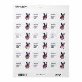 US Victory Sign. Etiket (Full Sheet)