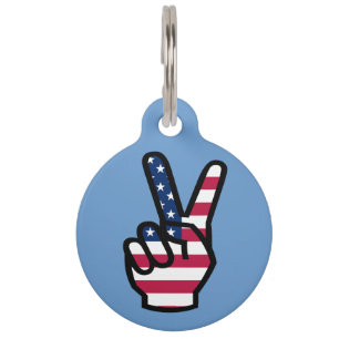 US Victory Sign. Huisdierpenning