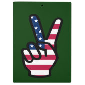 US Victory Sign. Klembord (Achterkant)
