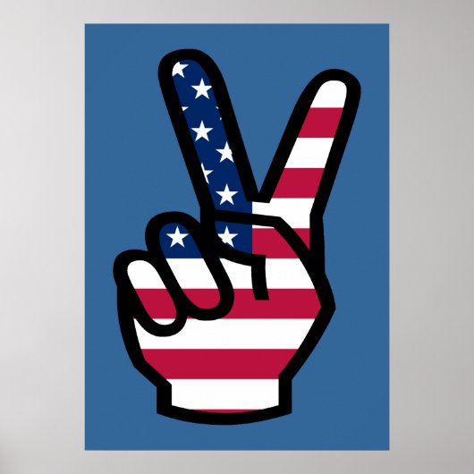 US Victory Sign. Poster (Voorkant)