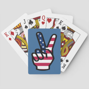 US Victory Sign. Speelkaarten