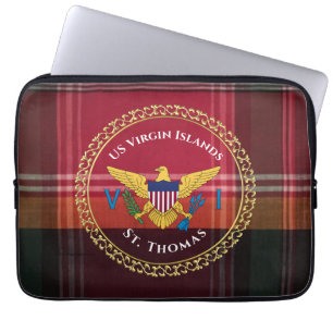 US Virgin Islands Vlag St. Thomas Madras USVI Laptop Sleeve