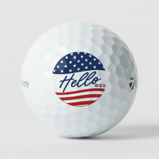 US-vlag golfballen - Maatwerk Taylor Made TP5 Cade