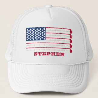 US Vlag Golfclub Naam Trucker Pet