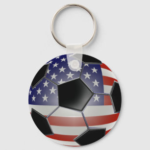US Vlag Voetbal Sleutelhanger