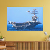 US VLIEGTUIG CARRIER - CVN-68 40x60 Canvas Afdruk (Insitu (Woonkamer))