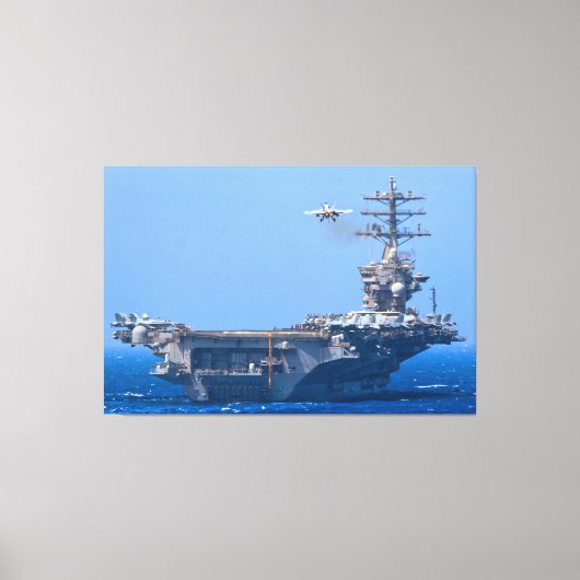 US VLIEGTUIG CARRIER - CVN-68 40x60 Canvas Afdruk (Voorkant)