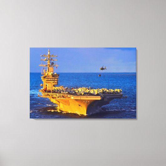 US VLIEGTUIG CARRIER - CVN-69 24x36 Canvas Afdruk (Voorkant)