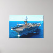US VLIEGTUIG CARRIER - CVN-69 32x48 Canvas Afdruk (Voorkant)