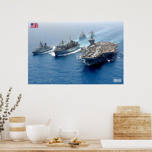 US VLIEGTUIG CARRIER - CVN-69 POSTER (Keuken)