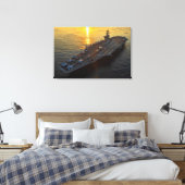 US VLIEGTUIG CARRIER - CVN-71 24x36 Canvas Afdruk (Insitu (Slaapkamer))