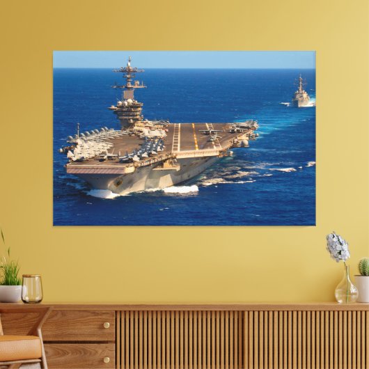 US VLIEGTUIG CARRIER - CVN-71 40x60 Canvas Afdruk (Insitu (Woonkamer))