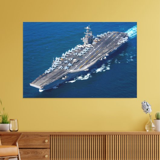 US VLIEGTUIG CARRIER - CVN-74 40x60 Canvas Afdruk (Insitu (Woonkamer))