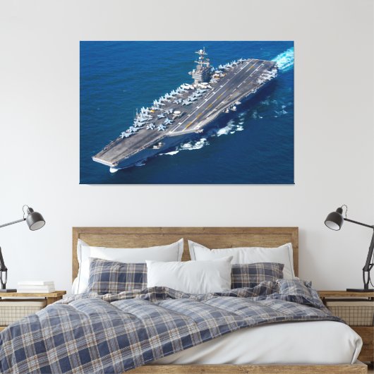 US VLIEGTUIG CARRIER - CVN-74 40x60 Canvas Afdruk (Insitu (Slaapkamer))