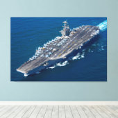 US VLIEGTUIG CARRIER - CVN-74 40x60 Canvas Afdruk (Insitu (Houten vloer))