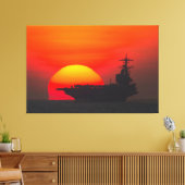 US VLIEGTUIG CARRIER - CVN-77 40x60 Canvas Afdruk (Insitu (Woonkamer))