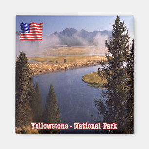 US VS Nationaal Park Yellowstone - Panorama Magneet