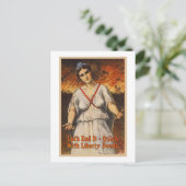 US War Bonds Let's End It Quick WI Propaganda Briefkaart (Staand voorkant)