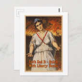US War Bonds Let's End It Quick WI Propaganda Briefkaart (Voorkant / Achterkant)