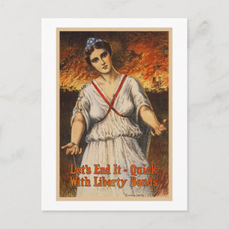 US War Bonds Let's End It Quick WI Propaganda Briefkaart