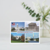 US Washington - Capitol - Hooggerechtshof Briefkaart (Staand voorkant)