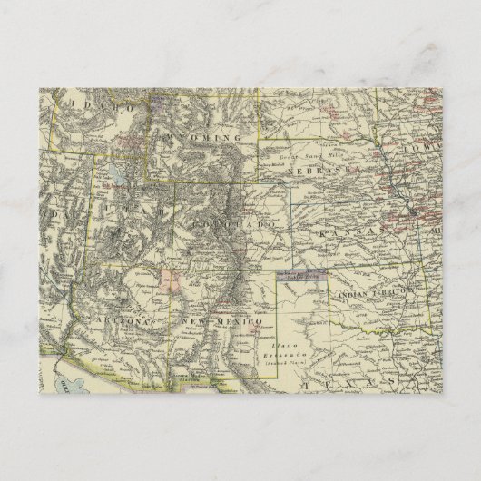 US WESTERN BRIEFKAART (Voorkant)