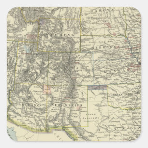 US WESTERN VIERKANTE STICKER