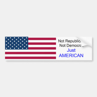usa1, niet Republikeins niet-democraat, alleen AME Bumpersticker