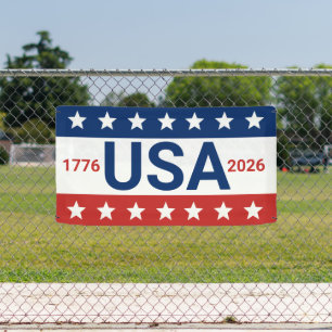 USA 1776 2026 250ste Jubileum Rood Wit Blauw Spandoek
