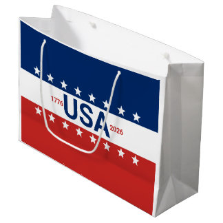 USA 1776 2026 250th Anniversary Red White Blue Groot Cadeauzakje