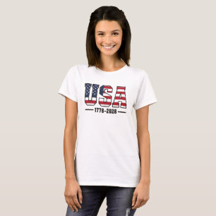 USA 1776–2026 T-shirt Amerika 250 Patriottisch