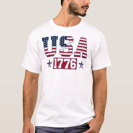 USA 1776 Amerikaanse vlag Onafhankelijkheidsdag 4  T-shirt