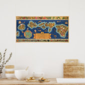 "USA: 1937 Hawaii - DOLE Pineapple Map ... Poster (Keuken)