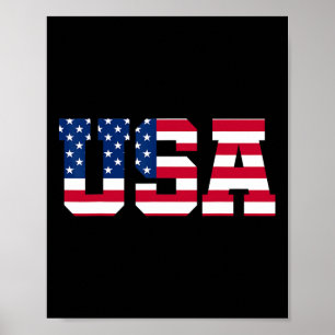 USA 1 Patriottische Amerikaanse Vlag Mannen Vrouwe Poster
