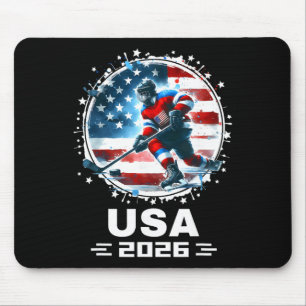 Usa 2026 Hockey Amerikaanse Vlag Vrouwen Mannen Ki Muismat