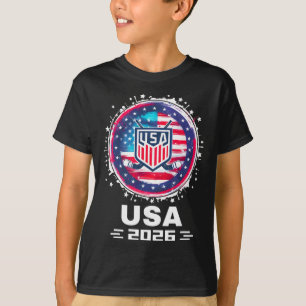 Usa 2026 Hockey Amerikaanse Vlag Vrouwen Mannen Ki T-shirt