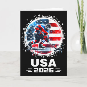 Usa 2026 Hockey Shirt Voor Mannen Vrouwen Kinderen Kaart
