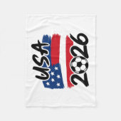 USA 2026 Soccer Design Fleece Deken (Voorkant)