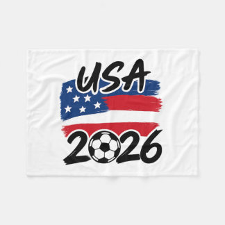 USA 2026 Voetbal Design Fleece Deken