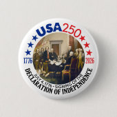 USA 250 - 1776-2026 - Declaration of Independence Ronde Button 5,7 Cm (Voorkant)