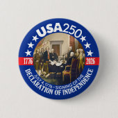 USA 250 - 1776-2026 - Declaration of Independence Ronde Button 5,7 Cm (Voorkant)