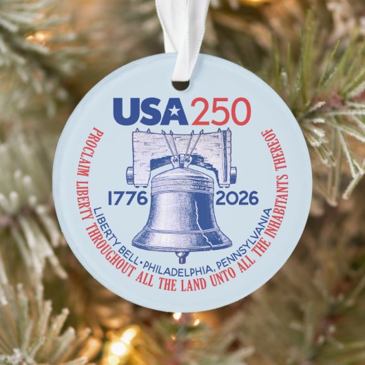 USA 250 - 1776-2026 - Liberty Bell Red White Blue (Arbre)