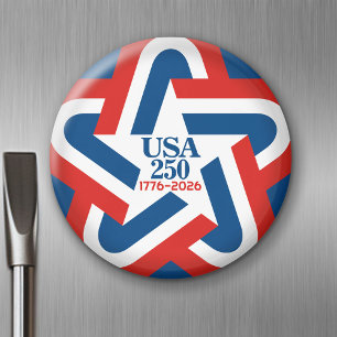 USA 250 - 1776-2026  Star Design Magneet