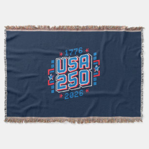 USA 250 – 1776 tot 2026 Pixel Art Deken