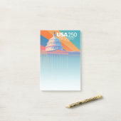 USA 250 Birthday - Capital Dome America Post-it® Notes (Op bureau)